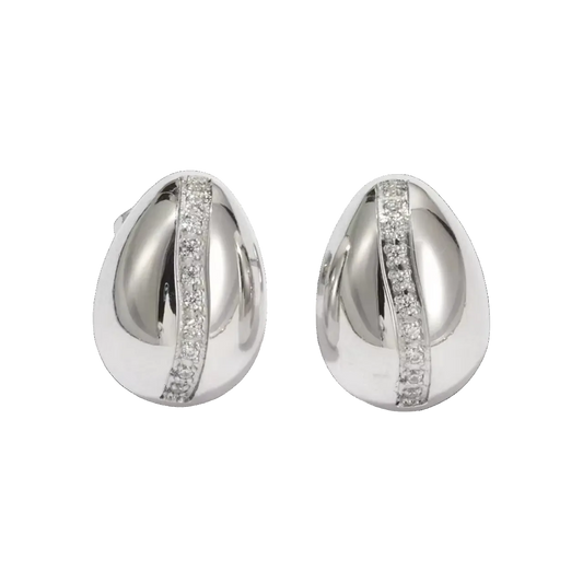 Coffee Lover Stud earrings in polished stainless steel