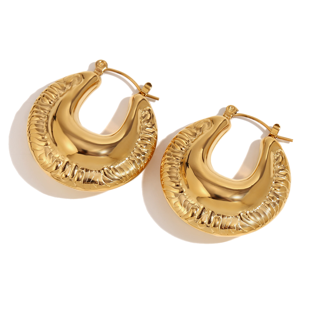 GOLD PLATED HOOP EARRINGS 