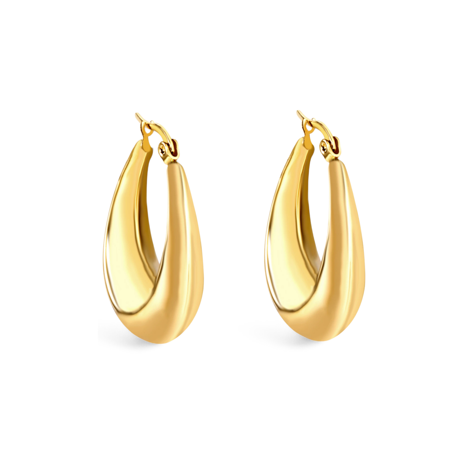Small Essential Hoops in 18K gold plated stainless steel