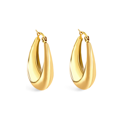 Small Essential Hoops in 18K gold plated stainless steel