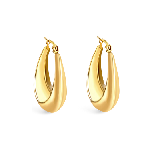 Small Essential Hoops in 18K gold plated stainless steel
