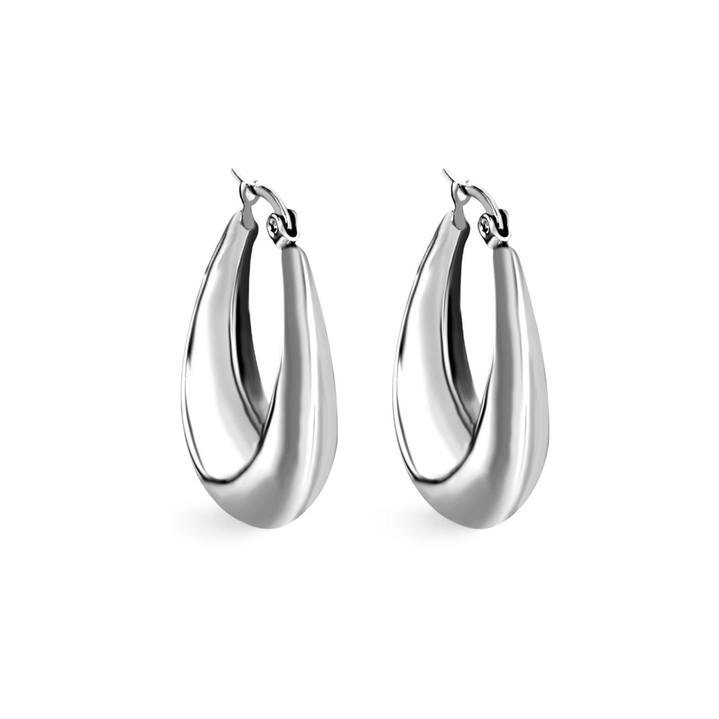 Small Essential Hoops in polished stainless steel