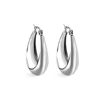 Small Essential Hoops in polished stainless steel