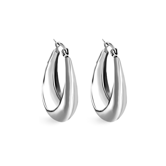Small Essential Hoops in polished stainless steel