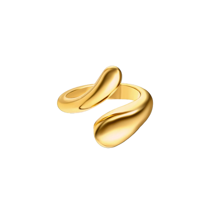 Flow Ring in 18K gold plated stainless steel