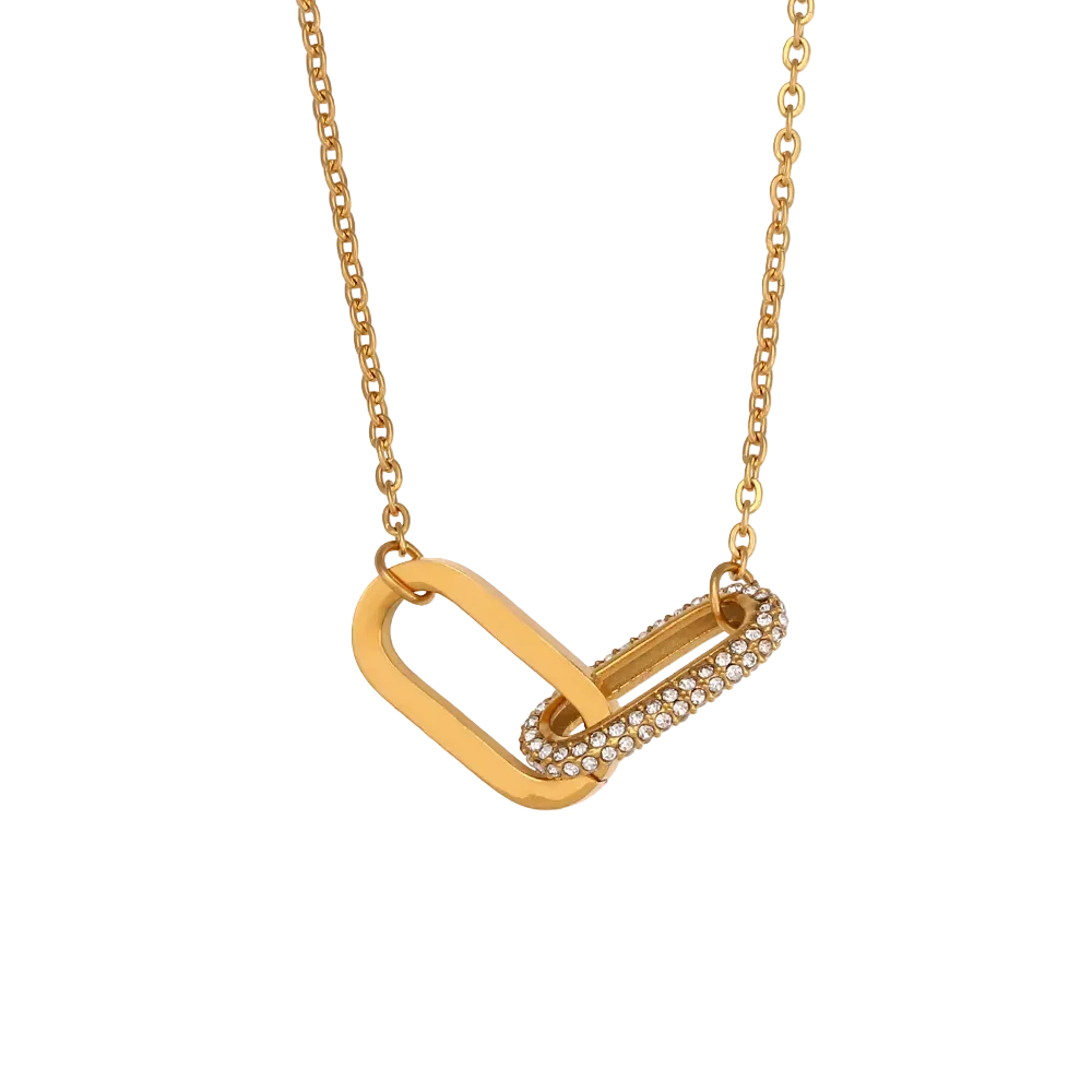 Promised Forever Pendant Necklace in 18K gold plated stainless steel