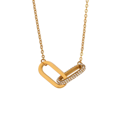 Promised Forever Pendant Necklace in 18K gold plated stainless steel