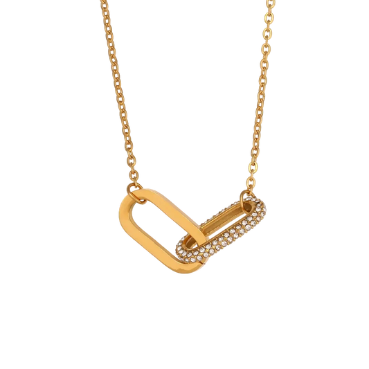 Promised Forever Pendant Necklace in 18K gold plated stainless steel