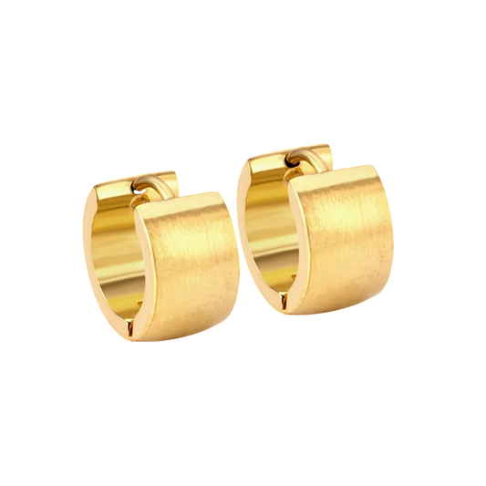 Statement Huggies in 18K gold plated stainless steel