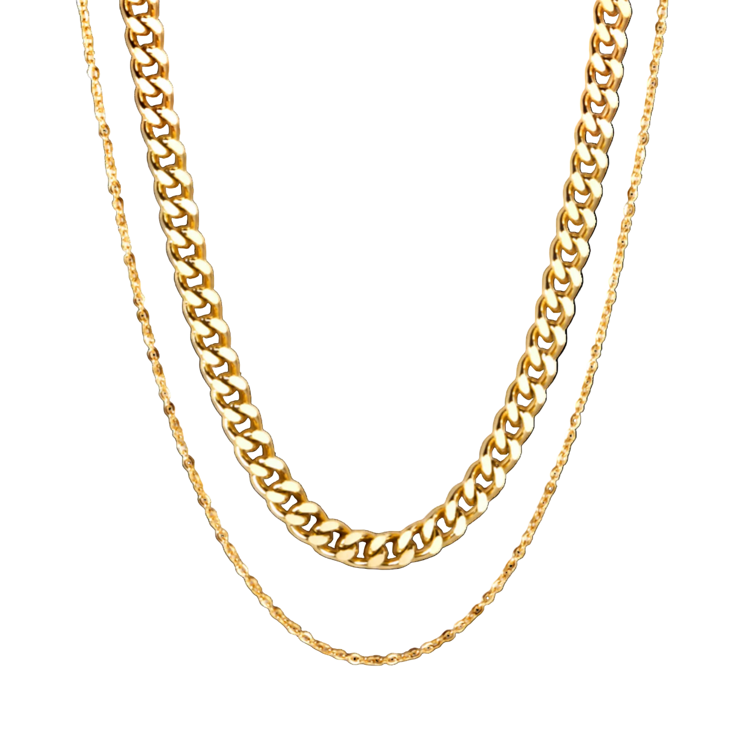 The It-Girl layered necklace in 18K gold plated stainless steel