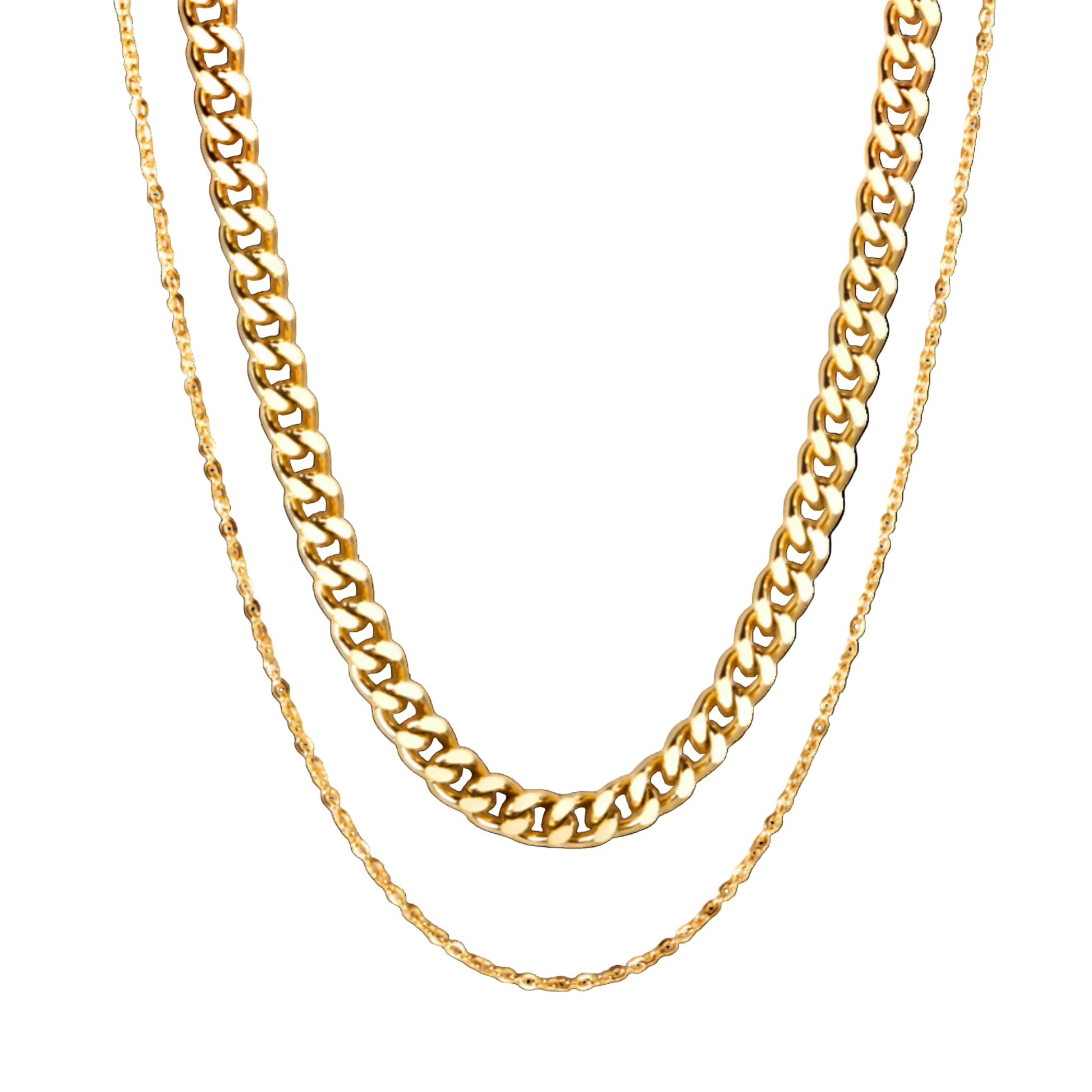 The It-Girl layered necklace in 18K gold plated stainless steel