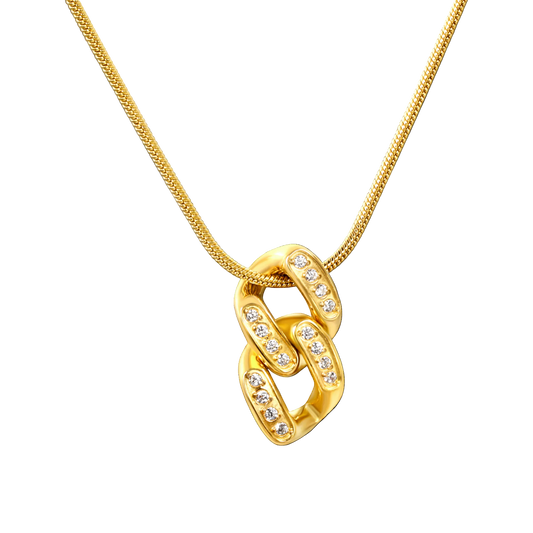 Unity Link Necklace in 18K gold plated stainless steel