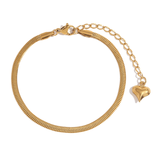 Verona Link Bracelet in 18K gold plated stainless steel
