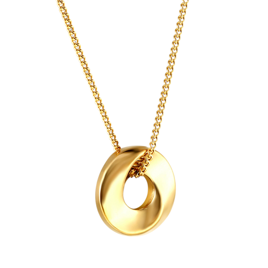 Solo Orb Pendant Necklace in 18K gold plated stainless steel