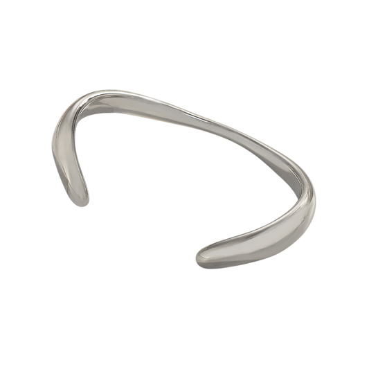 Sculpted Cuff bracelet in polished stainless steel