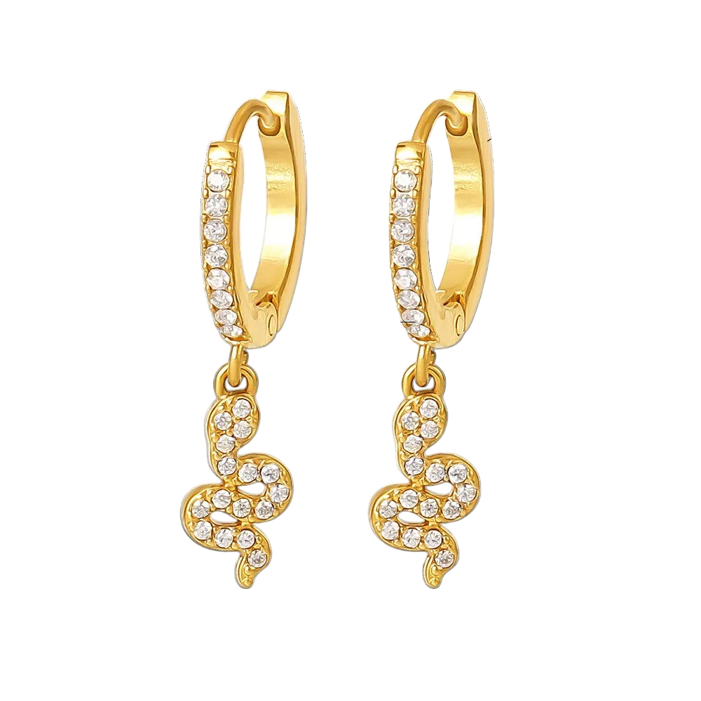 Serpent Huggies in 18K gold plated stainless steel