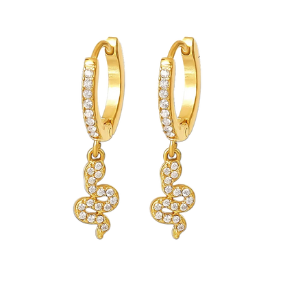 Serpent Huggies in 18K gold plated stainless steel