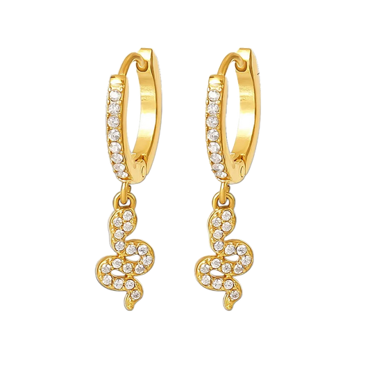 Serpent Huggies in 18K gold plated stainless steel